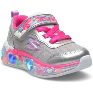 Skechers Girls Eternal Heart Lights Ton Of Love 20.5 Silver 20.5 Skechers Girls Eternal Heart Lights Ton Of Love 20.5 Silver 20.5