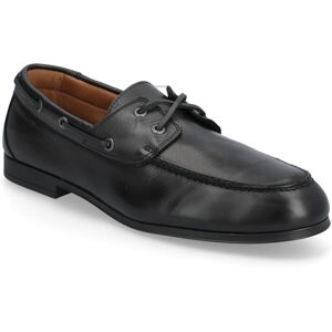 Tommy Hilfiger Flexible Slim Leather Boat Shoe 44 Black 44 Tommy Hilfiger Flexible Slim Leather Boat Shoe 44 Black 44