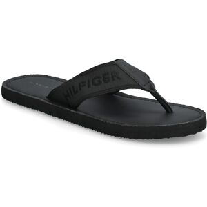 Tommy Hilfiger Hilfiger Leather Beach Sandal 44 Black 44 Tommy Hilfiger Hilfiger Leather Beach Sandal 44 Black 44