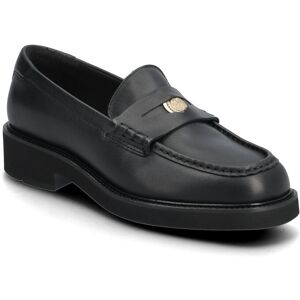 Tommy Hilfiger Crest Squarish Toe Penny Loafer 40 Black 40 Tommy Hilfiger Crest Squarish Toe Penny Loafer 40 Black 40