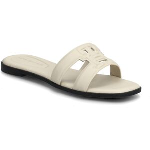 Tommy Hilfiger Th Logo Strap Mule 40 Cream 40 Tommy Hilfiger Th Logo Strap Mule 40 Cream 40