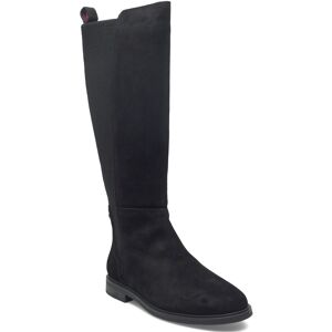 Tommy Hilfiger Flag Suede Long Boot 39 Black 39 Tommy Hilfiger Flag Suede Long Boot 39 Black 39