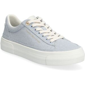 Tommy Hilfiger Th Foxing Platform Washed Canvas 37 Blue 37 Tommy Hilfiger Th Foxing Platform Washed Canvas 37 Blue 37