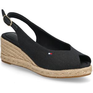 Tommy Hilfiger Mid Wedge Espad Slingback 37 Black 37 Tommy Hilfiger Mid Wedge Espad Slingback 37 Black 37