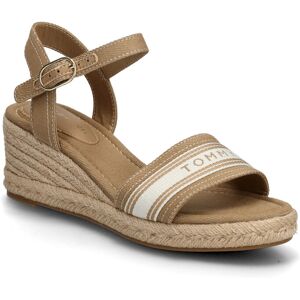 Tommy Hilfiger Mid Wedge Espad Webbing 40 Beige 40 Tommy Hilfiger Mid Wedge Espad Webbing 40 Beige 40