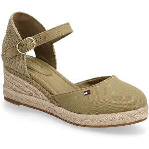 Tommy Hilfiger Mid Wedge Espad Closed Toe 37 Khaki 37 Tommy Hilfiger Mid Wedge Espad Closed Toe 37 Khaki 37