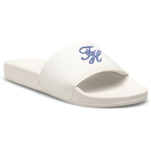 Tommy Hilfiger Th Script Pool Slide 42 Cream 42 Tommy Hilfiger Th Script Pool Slide 42 Cream 42
