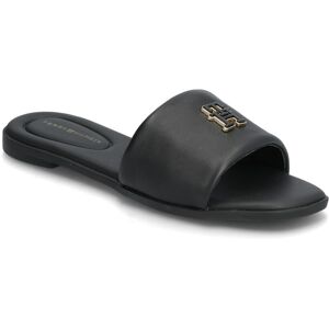 Tommy Hilfiger Th Logo Hardware Leather Mule 36 Black 36 Tommy Hilfiger Th Logo Hardware Leather Mule 36 Black 36