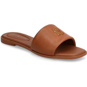 Tommy Hilfiger Th Logo Hardware Leather Mule 36 Brown 36 Tommy Hilfiger Th Logo Hardware Leather Mule 36 Brown 36