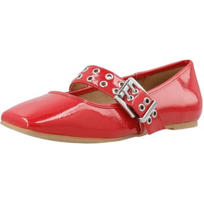 Bianco Biarose Karré Mary Jane Flat Faux Leather 38 Red 38 Bianco Biarose Karré Mary Jane Flat Faux Leather 38 Red 38