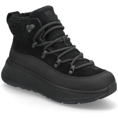 FitFlop F-Mode Teddy-Collar Warm Suede Lace-Up Booties EU37 Black EU37 FitFlop F-Mode Teddy-Collar Warm Suede Lace-Up Booties EU37 Black EU37