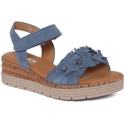 Gabor Wedge Sandal 38.5 Blue 38.5 Gabor Wedge Sandal 38.5 Blue 38.5