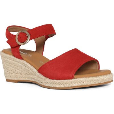 Gabor Wedge Sandal 38.5 Red 38.5 Gabor Wedge Sandal 38.5 Red 38.5