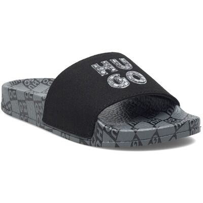 Hugo Kids Aqua Slides 34 Black 34 Hugo Kids Aqua Slides 34 Black 34