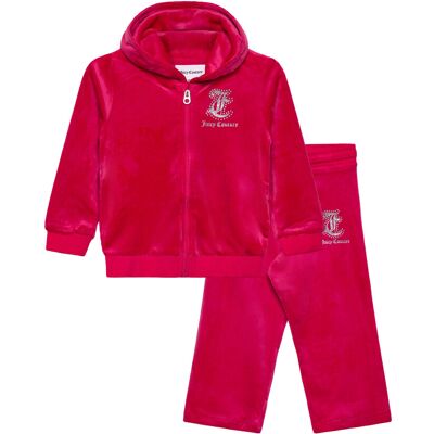 Juicy Couture Glitter Print Zip Thru & Jog Set 86 Pink 86 Juicy Couture Glitter Print Zip Thru & Jog Set 86 Pink 86