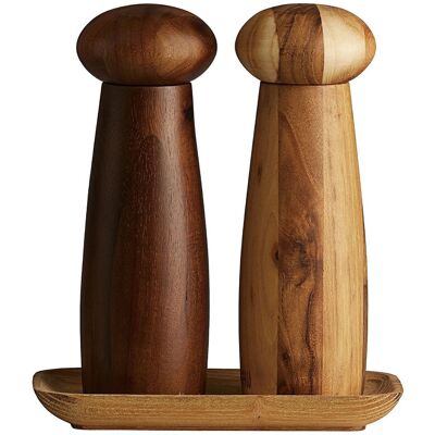 Aida Raw Teak - Keramisk Kværnesæt Med Bakke Mixed Teak ONE SIZE ONE SIZE Aida Raw Teak - Keramisk Kværnesæt Med Bakke Mixed Teak ONE SIZE ONE SIZE