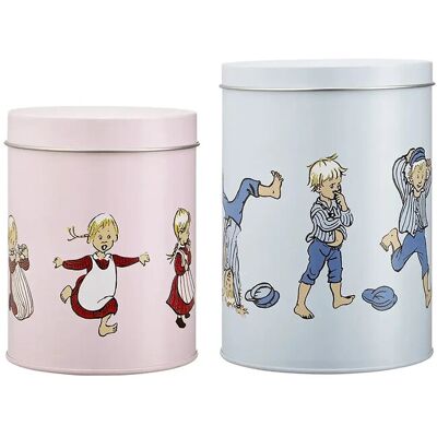 Muurla Emil Tin Jar Set Of 2 Emil And Ida ONE SIZE Patterned ONE SIZE Muurla Emil Tin Jar Set Of 2 Emil And Ida ONE SIZE Patterned ONE SIZE