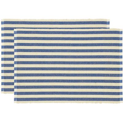 Södahl Dækkeserviet 33X48 2-Pk Statement Stripe Blue 33X48CM x 48 Blue 33X48CM x 48 Södahl Dækkeserviet 33X48 2-Pk Statement Stripe Blue 33X48CM x 48 Blue 33X48CM x 48