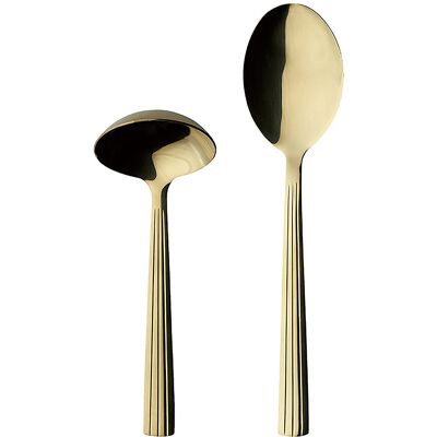 Aida Raw Cutlery -2 Pcs Set Gravy/Potato Spoon Giftbox ONE SIZE x 29 Gold ONE SIZE x 29 Aida Raw Cutlery -2 Pcs Set Gravy/Potato Spoon Giftbox ONE SIZE x 29 Gold ONE SIZE x 29