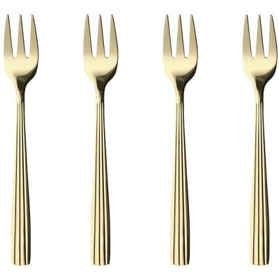 Aida Raw - Bestik- Kagegaffel Champagne Guld Farvet Belægning 4 Stk Gaveæske L18.2CM x 18.2 Gold L18.2CM x 18.2 Aida Raw - Bestik- Kagegaffel Champagne Guld Farvet Belægning 4 Stk Gaveæske L18.2CM x 18.2 Gold L18.2CM x 18.2