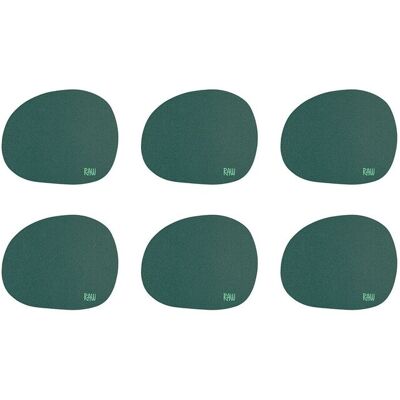 Aida Raw - Silicone Coaster Dark Green 12,2X10 Cm 6 Pcs. Pack ONE SIZE Green ONE SIZE Aida Raw - Silicone Coaster Dark Green 12,2X10 Cm 6 Pcs. Pack ONE SIZE Green ONE SIZE