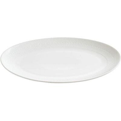 Aida Relief - Ovalt Fad Porcelæn White 1 Stk 40X31 Cm ONE SIZE White ONE SIZE Aida Relief - Ovalt Fad Porcelæn White 1 Stk 40X31 Cm ONE SIZE White ONE SIZE