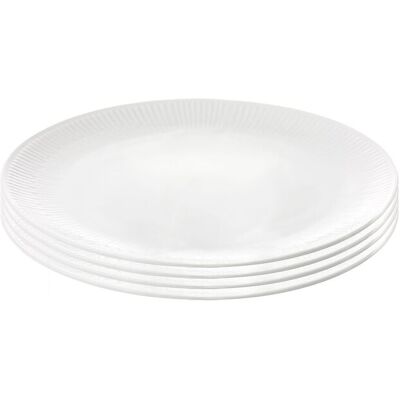 Aida Relief - Dessert Tallerken Porcelæn White 4 Stk 20 Cm Gaveæske Ø 20 CM White Ø 20 CM Aida Relief - Dessert Tallerken Porcelæn White 4 Stk 20 Cm Gaveæske Ø 20 CM White Ø 20 CM