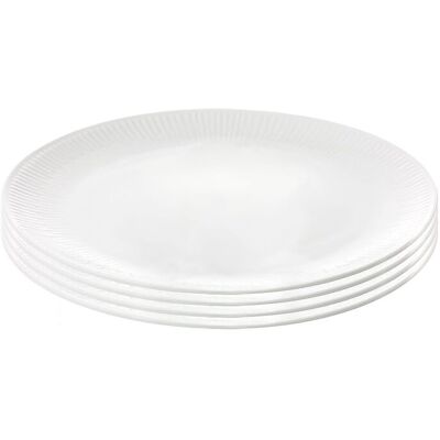 Aida Relief - Middags Tallerken Porcelæn White 4 Stk 27 Cm Gaveæske Ø 27 CM White Ø 27 CM Aida Relief - Middags Tallerken Porcelæn White 4 Stk 27 Cm Gaveæske Ø 27 CM White Ø 27 CM