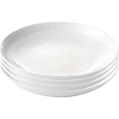 Aida Relief - Suppe Tallerken Porcelæn White 4 Stk 22 Cm Gaveæske Ø 22 CM White Ø 22 CM Aida Relief - Suppe Tallerken Porcelæn White 4 Stk 22 Cm Gaveæske Ø 22 CM White Ø 22 CM