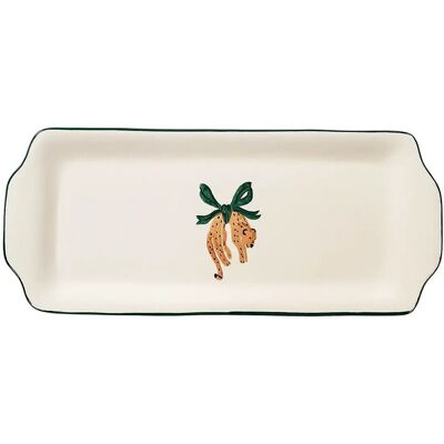 Anna + Nina Hanging Leopard Serving Platter 17X40CM Cream 17X40CM Anna + Nina Hanging Leopard Serving Platter 17X40CM Cream 17X40CM