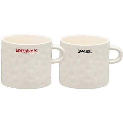 Anna + Nina All About Balance Mug - Set Of 2 355 ML Cream 355 ML Anna + Nina All About Balance Mug - Set Of 2 355 ML Cream 355 ML