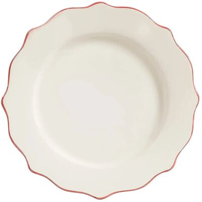 Anna + Nina Carmine Scalloped Dinner Plate Ø 27 CM White Ø 27 CM Anna + Nina Carmine Scalloped Dinner Plate Ø 27 CM White Ø 27 CM