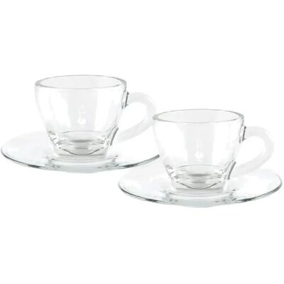 Bialetti Espresso Cup W.saucer Set/2 Vetro ® 9 CL 9 CL Bialetti Espresso Cup W.saucer Set/2 Vetro ® 9 CL 9 CL