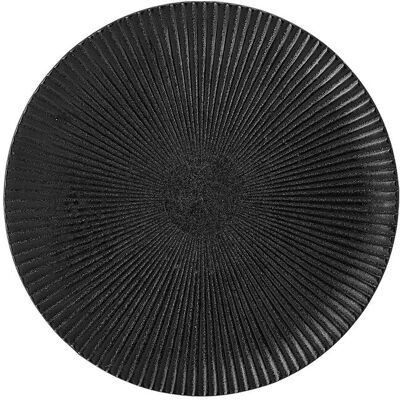 Bloomingville Neri Tallerken, Sort, Stentøj Ø 18 CM Black Ø 18 CM Bloomingville Neri Tallerken, Sort, Stentøj Ø 18 CM Black Ø 18 CM