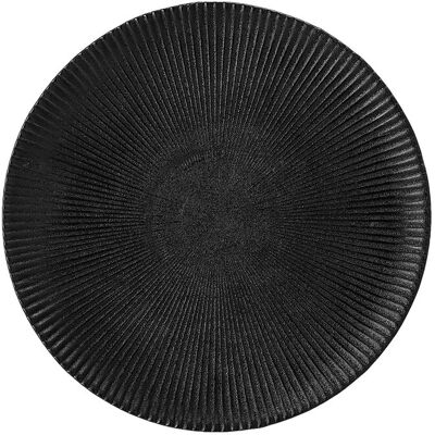 Bloomingville Neri Tallerken, Sort, Stentøj Ø 23 CM Black Ø 23 CM Bloomingville Neri Tallerken, Sort, Stentøj Ø 23 CM Black Ø 23 CM