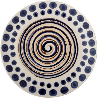 Bloomingville Shama Plate Ø 20.5 CM Blue Ø 20.5 CM Bloomingville Shama Plate Ø 20.5 CM Blue Ø 20.5 CM