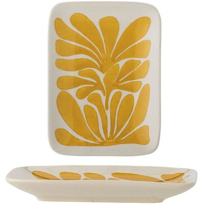 Bloomingville Fauni Plate 15X11.5CM Yellow 15X11.5CM Bloomingville Fauni Plate 15X11.5CM Yellow 15X11.5CM