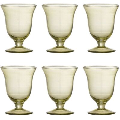 Bloomingville Florentine Wine Glass Ø8XH10CM Green Ø8XH10CM Bloomingville Florentine Wine Glass Ø8XH10CM Green Ø8XH10CM