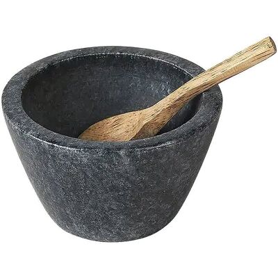 Broste Copenhagen Marina Bowl With Spoon Ø 7 CM Black Ø 7 CM Broste Copenhagen Marina Bowl With Spoon Ø 7 CM Black Ø 7 CM