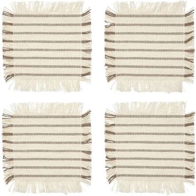Broste Copenhagen Elouise Coaster 10X10CM Cream 10X10CM Broste Copenhagen Elouise Coaster 10X10CM Cream 10X10CM