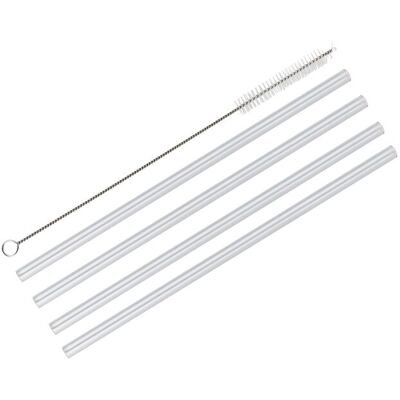 cilio Sugerør Vetro 4 Stk. L23Cm M/Rensebørste, Lige ONE SIZE ONE SIZE cilio Sugerør Vetro 4 Stk. L23Cm M/Rensebørste, Lige ONE SIZE ONE SIZE
