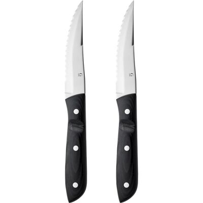 Gense - Old Farmer XL Micarta - 23,5 cm - Svart/Stål - Biffkniv Gense - Old Farmer XL Micarta - 23,5 cm - Svart/Stål - Biffkniv