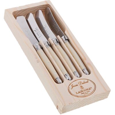 Jean Dubost Smørkniv 4 Stk Laguiole L20CM Beige L20CM Jean Dubost Smørkniv 4 Stk Laguiole L20CM Beige L20CM