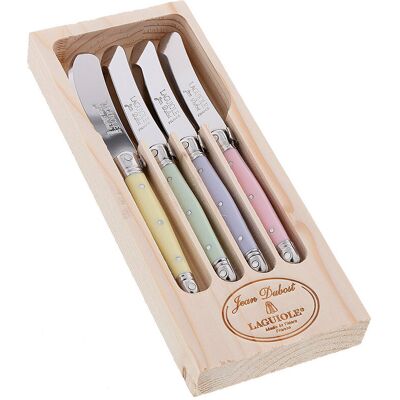 Jean Dubost Smørkniv 4 Stk Laguiole L8CM Pink L8CM Jean Dubost Smørkniv 4 Stk Laguiole L8CM Pink L8CM