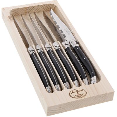Jean Dubost Knivsæt 6 Stk Laguiole ONE SIZE Black ONE SIZE Jean Dubost Knivsæt 6 Stk Laguiole ONE SIZE Black ONE SIZE