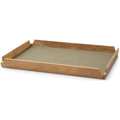 LIND DNA Teak Tray Square Airy 28.6X36.6X3.5 Green 28.6X36.6X3.5 LIND DNA Teak Tray Square Airy 28.6X36.6X3.5 Green 28.6X36.6X3.5