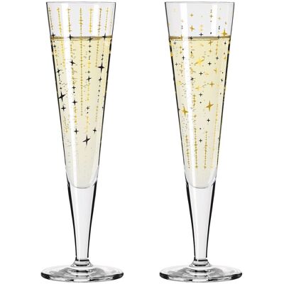 Ritzenhoff - Goldnacht Champagnerglas 2er Set - Tofarget svart/gull - Champagneglass Ritzenhoff - Goldnacht Champagnerglas 2er Set - Tofarget svart/gull - Champagneglass