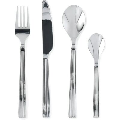 Rosendahl Gc Nouveau Bestiksæt Stål 16 Dele 22.5 CM Silver 22.5 CM Rosendahl Gc Nouveau Bestiksæt Stål 16 Dele 22.5 CM Silver 22.5 CM