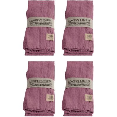 Lovely Linen - Europeisk lin 4-pakning - Rosa - 45X45 Bordlinne Lovely Linen - Europeisk lin 4-pakning - Rosa - 45X45 Bordlinne