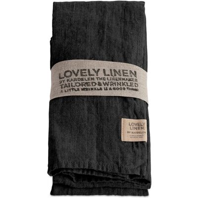 Lovely Linen Serviett - 45x45 cm - Mørkegrå - 4 stk sett Lovely Linen Serviett - 45x45 cm - Mørkegrå - 4 stk sett